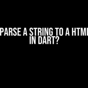 How to Parse a String to a HTML Object in Dart?