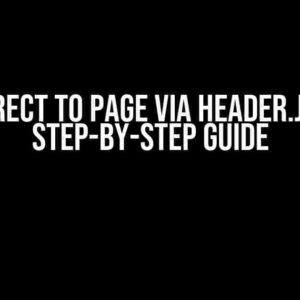 Redirect to Page via Header.jsp: A Step-by-Step Guide