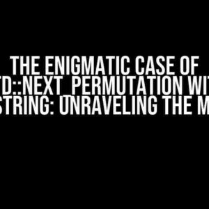 The Enigmatic Case of std::next_permutation with std::wstring: Unraveling the Mystery